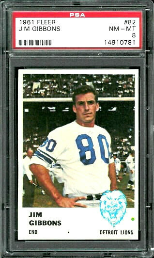 Jim Gibbons - 1961 Fleer #82 - PSA 8
