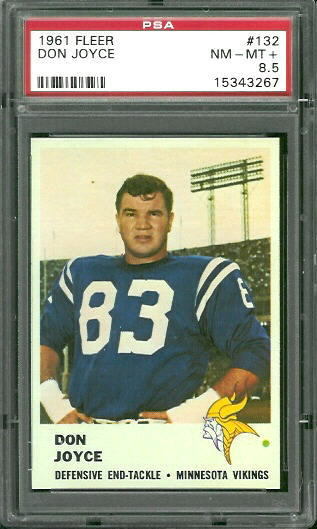 Don Joyce - 1961 Fleer #132 - PSA 8.5