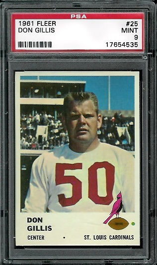 Don Gillis - 1961 Fleer #25 - PSA 9