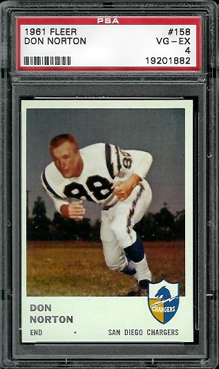 Don Norton - 1961 Fleer #158 - PSA 4