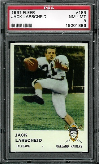 Jack Larscheid - 1961 Fleer #189 - PSA 8