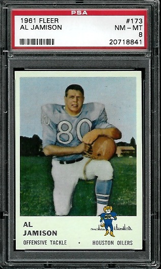 Al Jamison - 1961 Fleer #173 - PSA 8