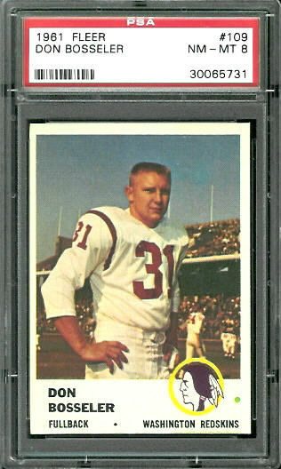 Don Bosseler - 1961 Fleer #109 - PSA 8