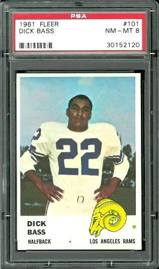 Dick Bass - 1961 Fleer #101 - PSA 8
