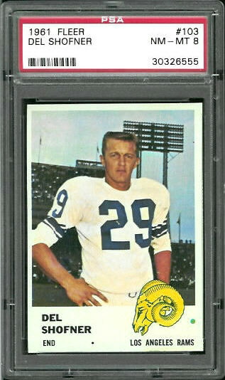 Del Shofner - 1961 Fleer #103 - PSA 8