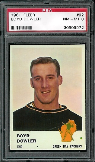 Boyd Dowler - 1961 Fleer #92 - PSA 8