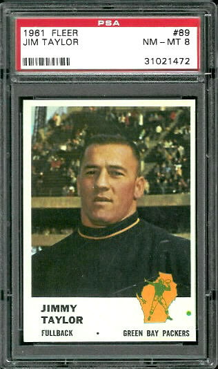 Jim Taylor - 1961 Fleer #89 - PSA 8