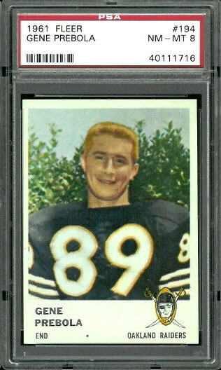 Gene Prebola - 1961 Fleer #194 - PSA 8