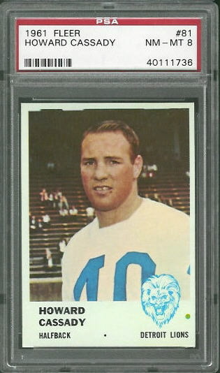 Howard Cassady - 1961 Fleer #81 - PSA 8