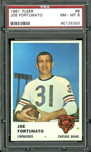 Joe Fortunato - 1961 Fleer #8 - PSA 8