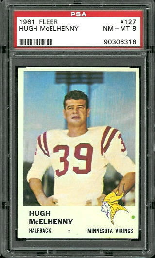 1961 Fleer #127 - Hugh McElhenny - PSA 8