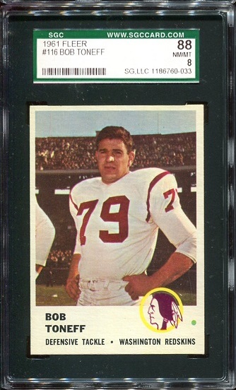 Bob Toneff - 1961 Fleer #116 - SGC 88