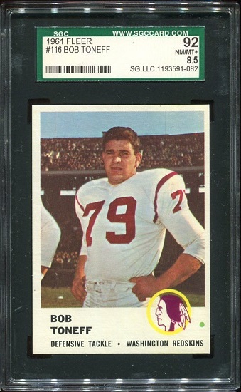 Bob Toneff - 1961 Fleer #116 - SGC 92