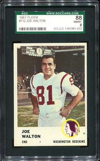 Joe Walton - 1961 Fleer #112 - SGC 88