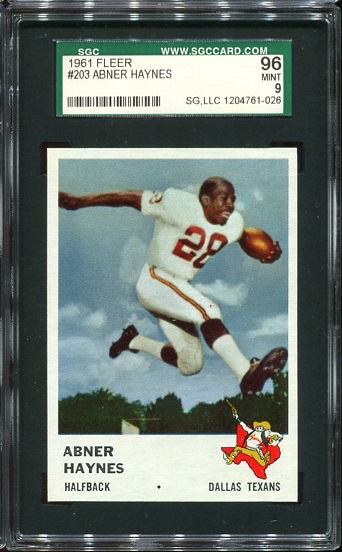 Abner Haynes - 1961 Fleer #203 - SGC 96