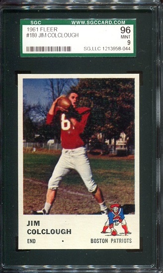 Jim Colclough - 1961 Fleer #180 - SGC 96