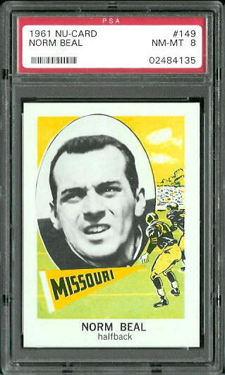 Norm Beal - 1961 Nu-Card #149 - PSA 8