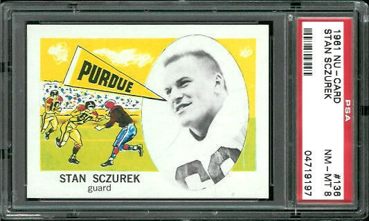 Stan Sczurek - 1961 Nu-Card #136 - PSA 8