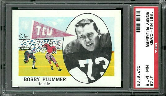 Bobby Plummer - 1961 Nu-Card #145 - PSA 8