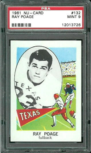 Ray Poage - 1961 Nu-Card #132 - PSA 9
