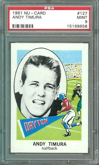 Andy Timura - 1961 Nu-Card #127 - PSA 9
