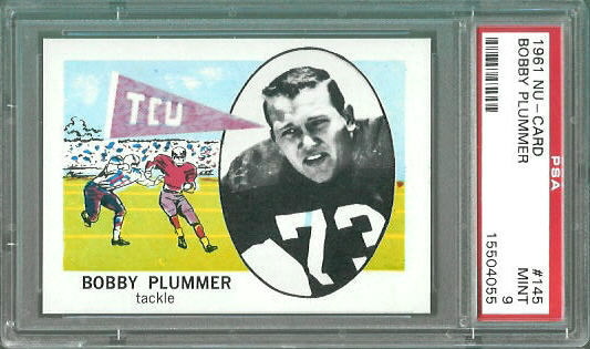 Bobby Plummer - 1961 Nu-Card #145 - PSA 9