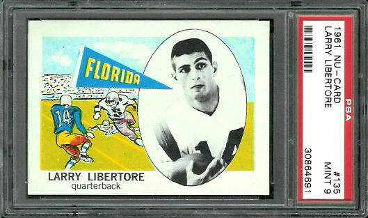 Larry Libertore - 1961 Nu-Card #135 - PSA 9