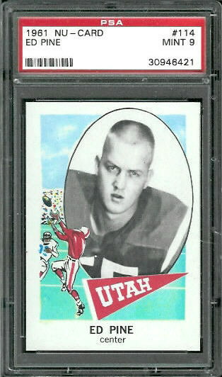 Ed Pine - 1961 Nu-Card #114 - PSA 9