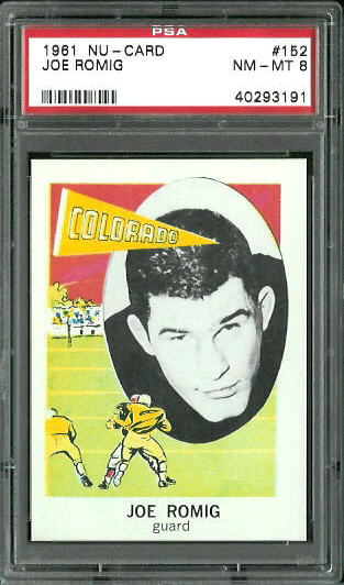 Joe Romig - 1961 Nu-Card #152 - PSA 8