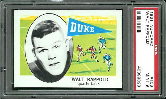 Walt Rappold - 1961 Nu-Card #108 - PSA 9