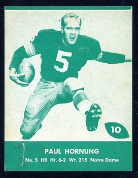 1961 Packers Lake to Lake #10 - Paul Hornung - poor