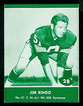 1961 Packers Lake to Lake #28 - Jim Ringo - nm