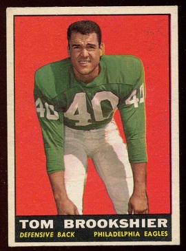 Tom Brookshier - 1961 Topps #102 - exmt