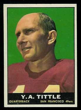 Y.A. Tittle - 1961 Topps #58 - exmt