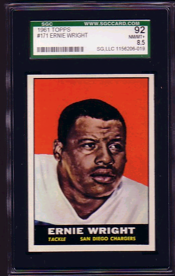 Ernie Wright - 1961 Topps #171 - SGC 92