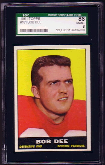 Bob Dee - 1961 Topps #181 - SGC 88