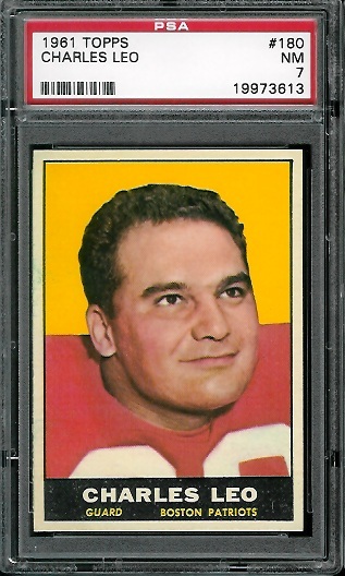 Charley Leo - 1961 Topps #180 - PSA 7