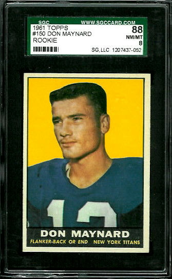 Don Maynard - 1961 Topps #150 - SGC 88