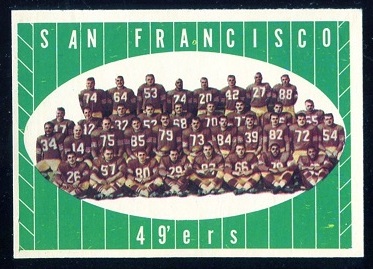 1961 Topps #66 - San Francisco 49ers Team - nm