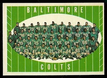 Colts Team - 1961 Topps #9 - exmt