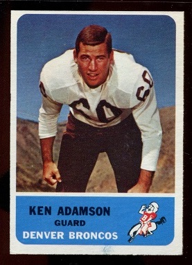 Ken Adamson - 1962 Fleer #37 - nm oc