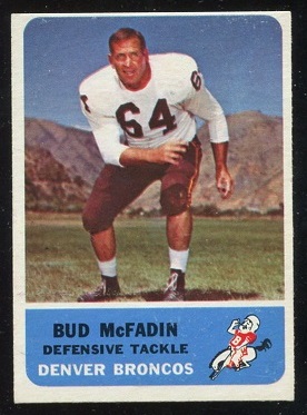 Bud McFadin - 1962 Fleer #41 - nm-mt oc