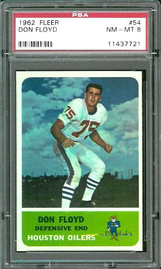 Don Floyd - 1962 Fleer #54 - PSA 8