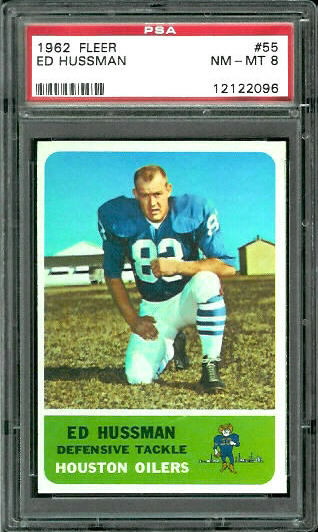 Ed Husmann - 1962 Fleer #55 - PSA 8