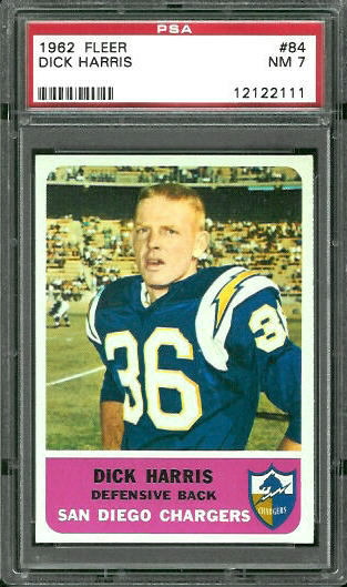 Dick Harris - 1962 Fleer #84 - PSA 7