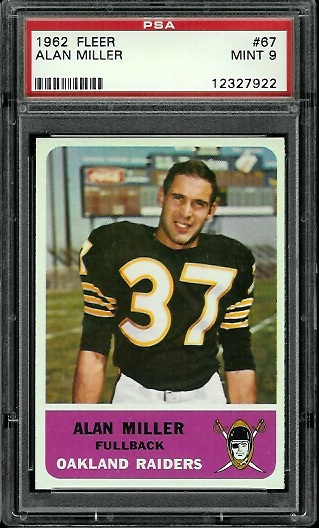 Alan Miller - 1962 Fleer #67 - PSA 9