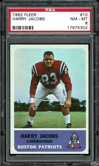 Harry Jacobs - 1962 Fleer #10 - PSA 8