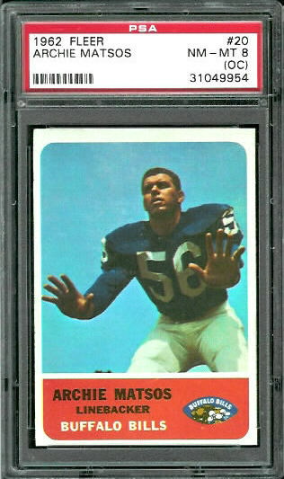 Archie Matsos - 1962 Fleer #20 - PSA 8 oc