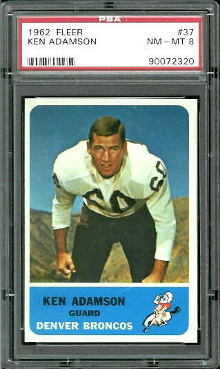 Ken Adamson - 1962 Fleer #37 - PSA 8