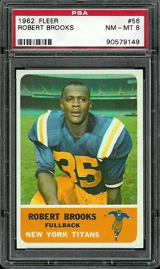 Robert Brooks - 1962 Fleer #56 - PSA 8